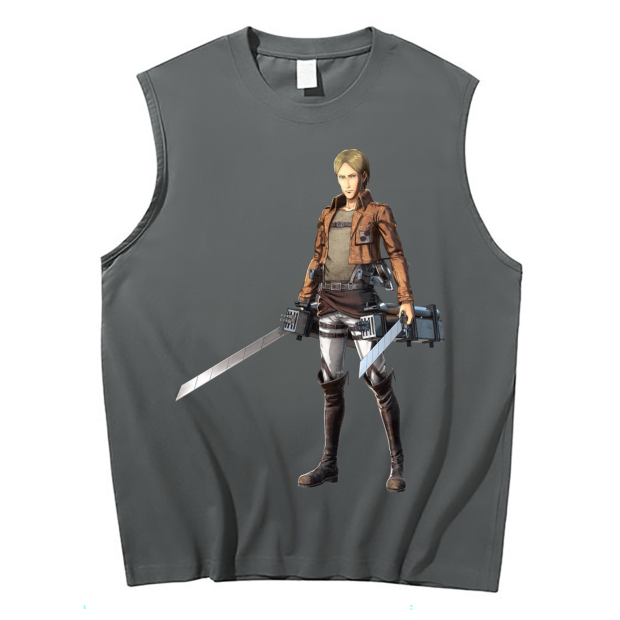 （画像用） 進撃の巨人 Attack on Titan コットン100％タンクトップ（フロントプリント）